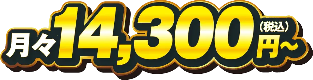 月々14,300円（税込）～